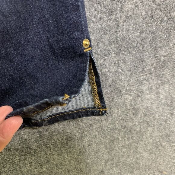 Frame Jeans Women 27 Le High Skinny Blue Cropped Slit Ankle Stretch Dark Wash - Picture 9 of 15